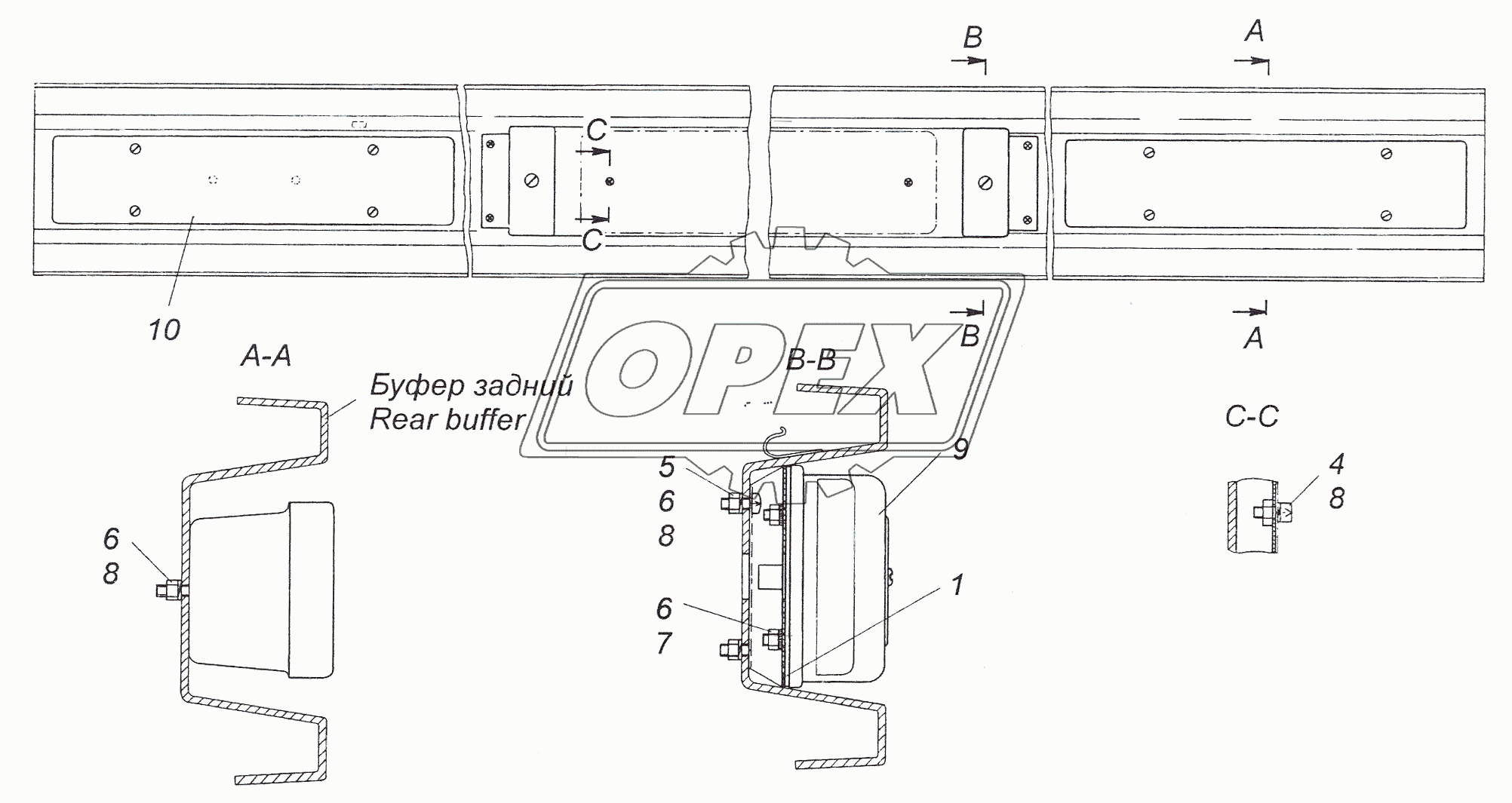 53215-3716002 Установка задних фонарей